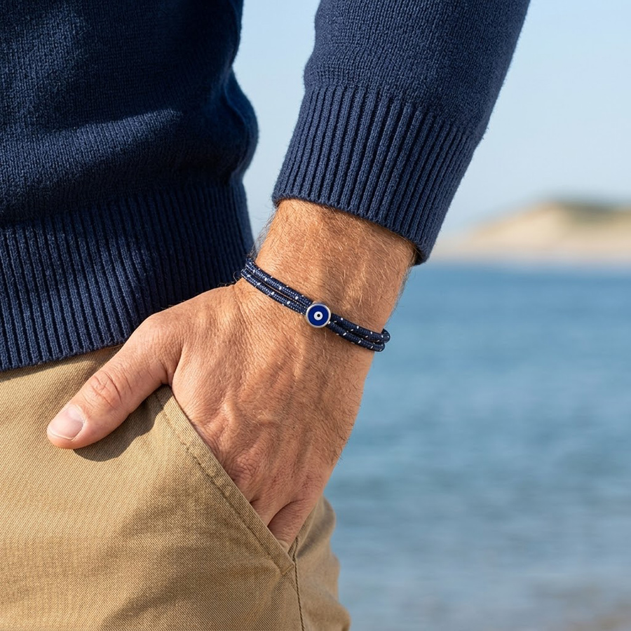 Evil Eye Bracelet - Erkekler ve Kadınlar İçin Sade Nazar