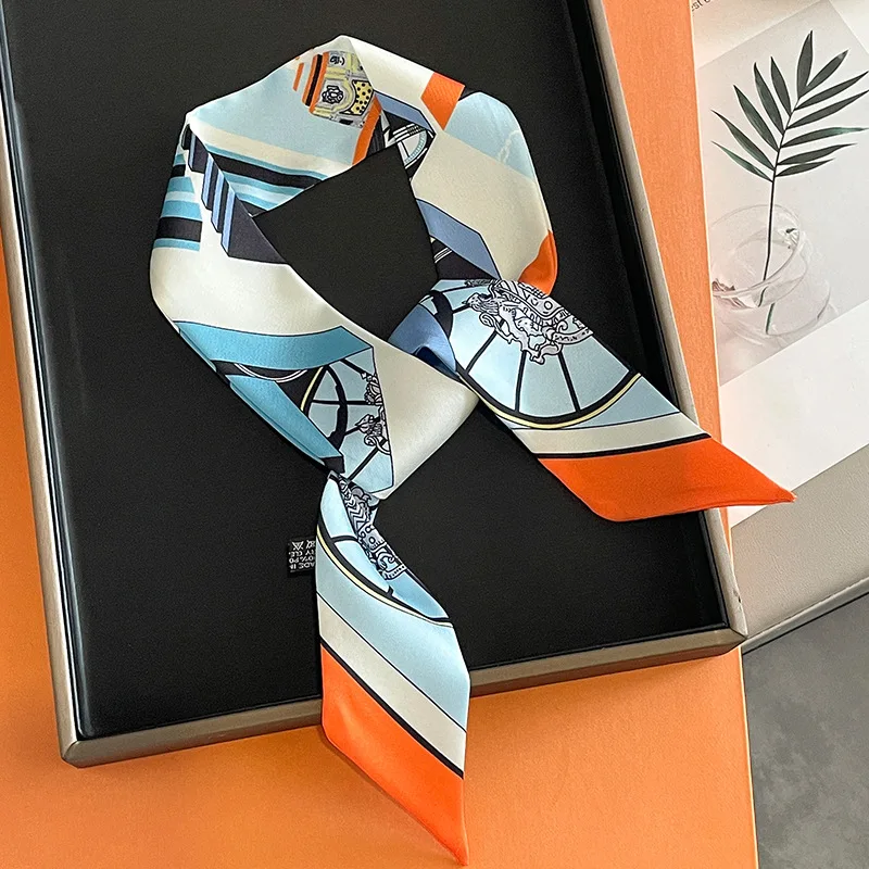 Accessories Brand For Women - Lüks Marka Baskılı Çanta Askısı Eşarp