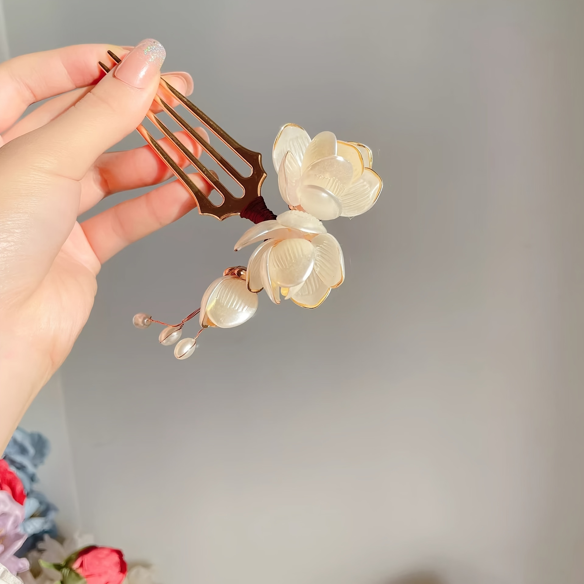 Women'S Accessories List - Çin tarzı kabuk manolya çiçek saç